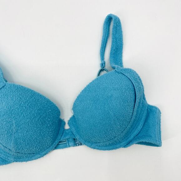 Triangl Size S Blue terrycloth underwire Bikini Top - Picture 1 of 4